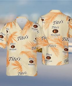 Tito’s Hawaiian Shirt Palm Leaves Pattern Vodka Lovers Gift