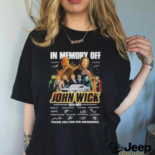 Tn memory off john wick 2014 2023 thank you for the memories shirt