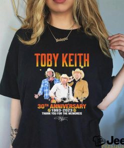 Toby Keith 30th Anniversary 1993 2023 Thank You For The Memories signature Shirt