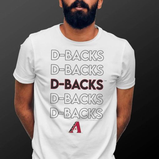 Toddler Arizona Diamondbacks Tiny Turnip White Stacked T Shirt