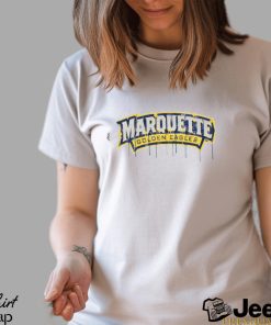 Toddler White Marquette Golden Eagles Team Logo Dripping Helmet Shirt