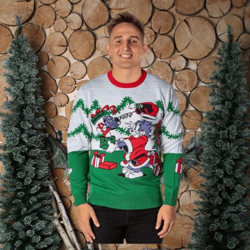 Tom And Jerry Men’s Surprise Christmas Present Ugly Sweater