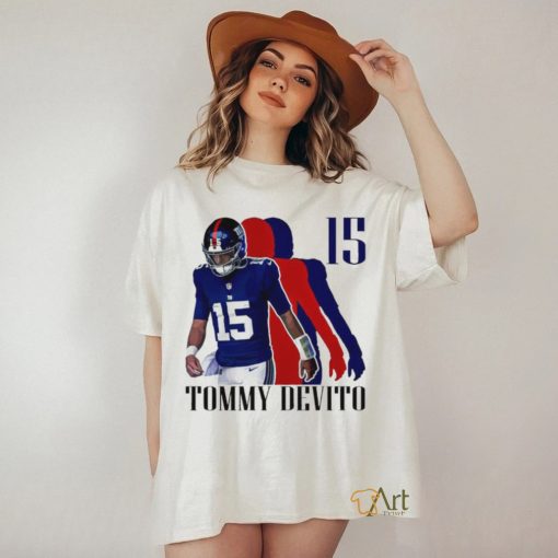 Tommy Devito No. 15 New York Giants silhouette shirt