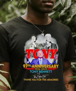 Tony 97th anniversary 1926 2023 Tony Bennett thank you for the memories shirt