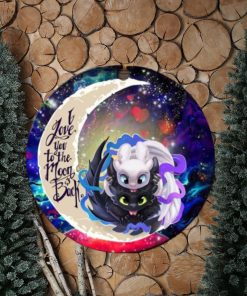 Toothless And Light Fury How To Train Your Dragon Love You To The Moon Galaxy Perfect Gift For Holiday Ornament