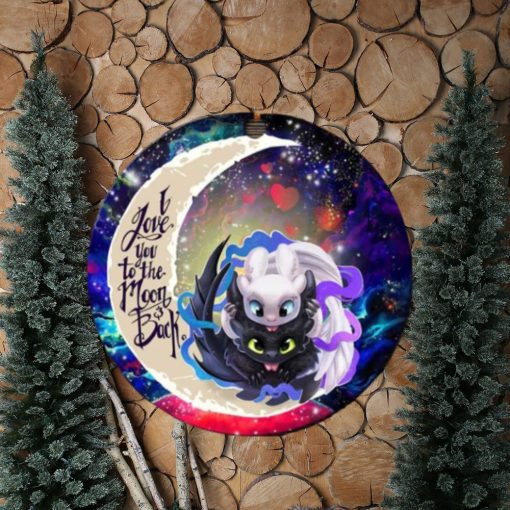 Toothless And Light Fury How To Train Your Dragon Love You To The Moon Galaxy Perfect Gift For Holiday Ornament