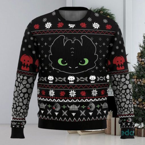 Toothless How To Train Your Dragon 3D Ugly Christmas Sweater Christmas Gift Ideas Party Gift