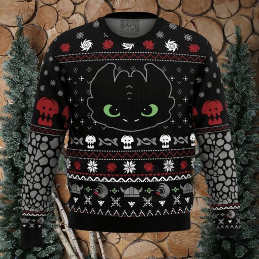 Toothless How To Train Your Dragon Ugly Christmas Sweater Holiday Gift Christmas Sweater