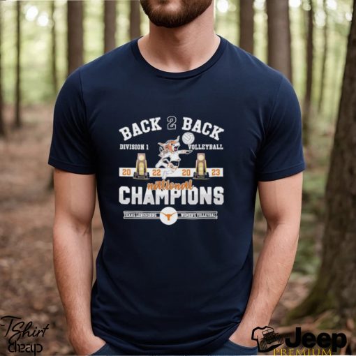 Top Back To Back Volleyball Champions Texas Longhorns T Shirt