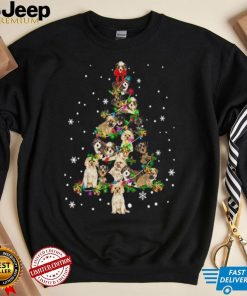 Top Cute Morkie dog Christmas Tree gift decor Xmas tree t shirt