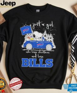 Top Just A Girl Who Lover Christmas And Love Bills Shirt