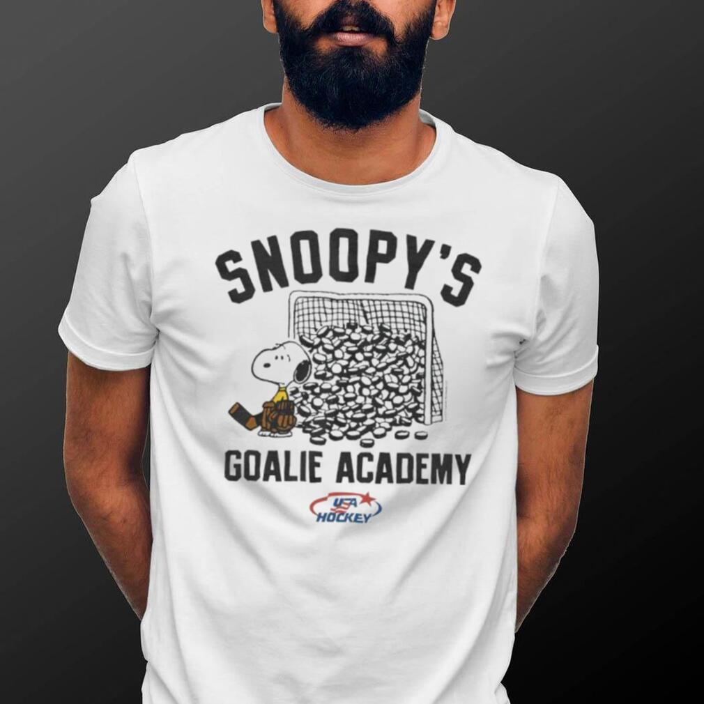 Top Peanuts x USA Hockey Snoopy's Goalie Academy shirt - teejeep