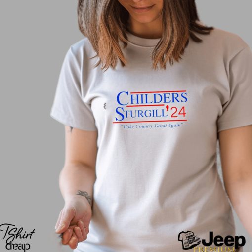 Top children Sturgill 24 make country great again shirt