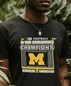 Top official Michigan Wolverines 2023 Big Ten 45 time Conference Champions shirt