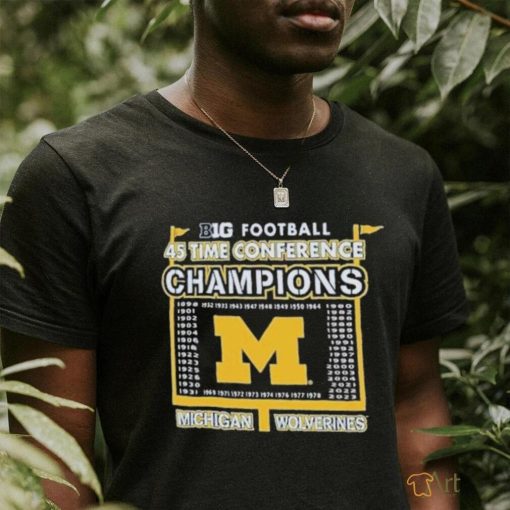 Top official Michigan Wolverines 2023 Big Ten 45 time Conference Champions shirt