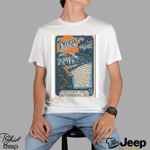 Top poster peoria blues & heritage music festival sep 1 & 2 2023 shirt