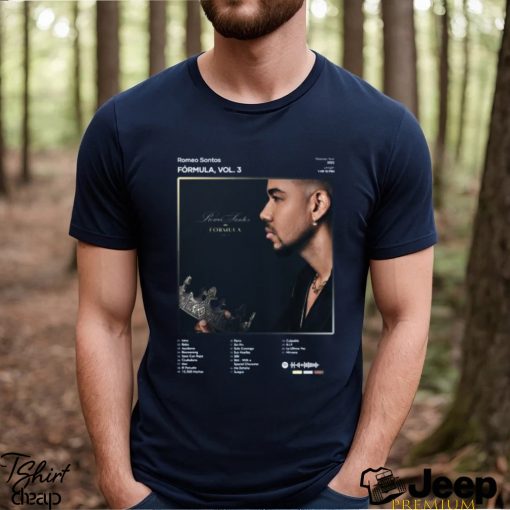 Top romeo Santos Formula Vol. 3 Tracklist Album T Shirt