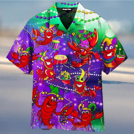 [Top selling Item] Mardi Gras Fat Tuesday Carnival Crawfish Crew Full Print Hawaiian Shirt