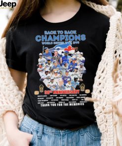 Toronto Blue Jays Back To Back Champions 30th Anniversary Thank You For The Memories Signatures Shirt