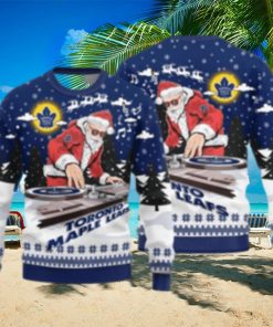 Toronto Maple Leafs Christmas Funny DJ Santa New Style Knitted Sweater