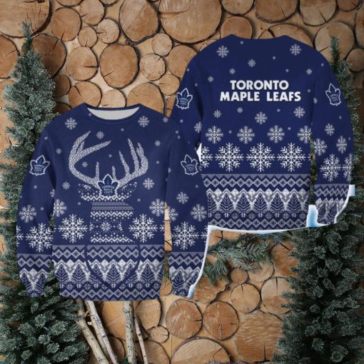 Toronto Maple Leafs Christmas Reindeer Cocoa 3D Sweater For Fans Gift Christmas