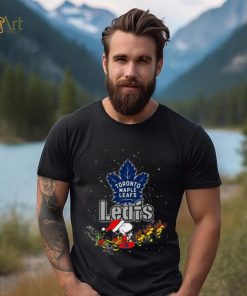 Toronto Maple Leafs NHL Santa Snoopy and Woodstock Christmas T Shirt