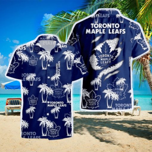 Toronto Maple Leafs Palm Tree Pattern Hawaiian Shirt For Men And Women Gift Beach Holiday