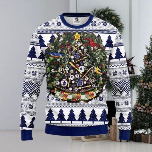 Toronto Maple Leafs Tree Ball Christmas Ugly Sweater 3D Christmas Xmas Sweater