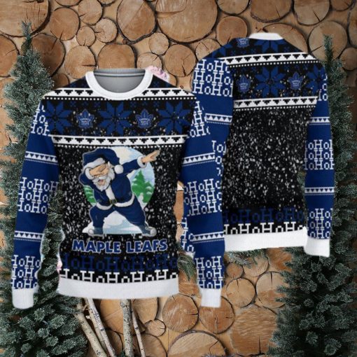 Toronto Maple Leafs Ugly Christmas Santa Claus Xmas Sweater Star Gift Mens Women