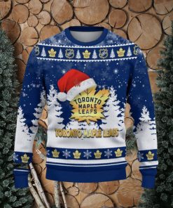 Toronto Maple Leafs Ugly Christmas Sweater Tree Santa Hat Car For Fans Gift Familys Holidays