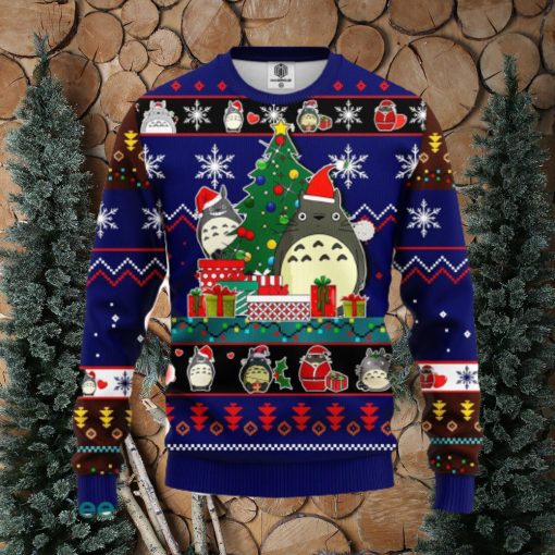 Totoro Ghibli Noel Blue 1 Amazing Gift Ugly Christmas 3D Sweater Christmas Gift For Men And Women