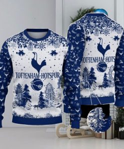 Tottenham Hotspur Big Logo Pine Trees Big Fans Gift Christmas Sweater For Men And Women