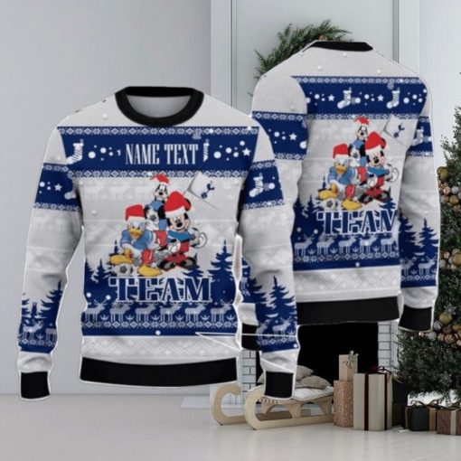 Tottenham Hotspur FC Disney Team Custom Name Ugly Christmas Sweater