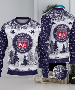 Toulouse Football Club Big Logo Pine Trees Big Fans Gift Christmas Sweater For Men And Women