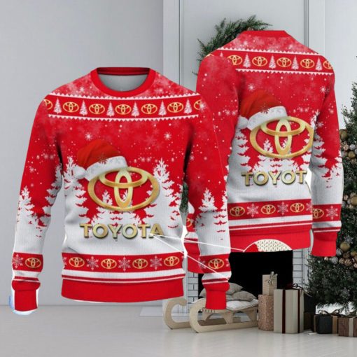 Toyota Logo Wearing Santa Hat Christmas Gift Ugly Christmas Sweater Christmas Gift Ideas