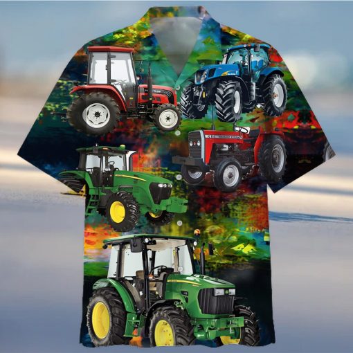 Tractor Green Nice Design Unisex Hawaiian Shirt