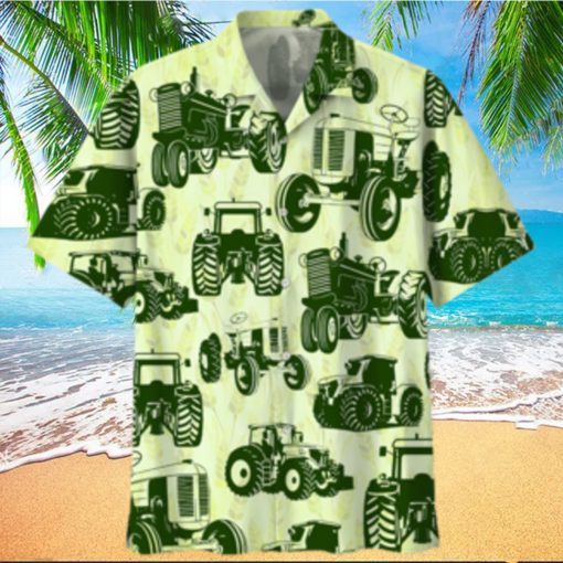 Tractor Green Unique Design Unisex Hawaiian Shirt