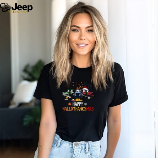 Tractor Halloween   Happy HalloThanksMas Classic T Shirt