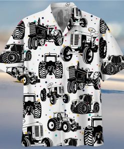 Tractor White Amazing Design Unisex Hawaiian Shirt