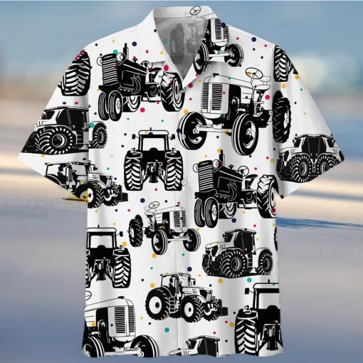 Tractor White Amazing Design Unisex Hawaiian Shirt