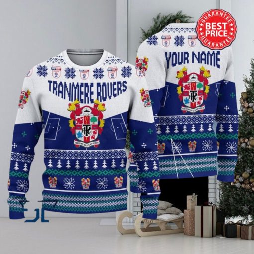 Tranmere Rovers EFL Logo Custom Name Ugly Sweater