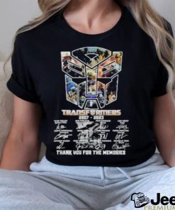 Transformers 16th 1977 2023 thank you for the memories signatures shirt