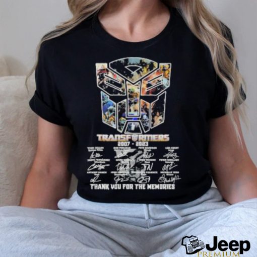 Transformers 16th 1977 2023 thank you for the memories signatures shirt