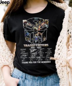 Transformers 2007 2023 thank you for the memories signatures shirt