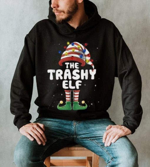 Trashy Elf Lights Matching Family Christmas Group Pajamas Shirt