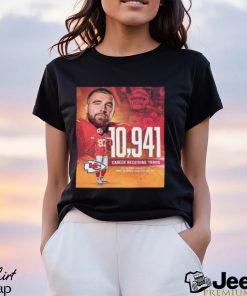 Travis Kelce 10941 Career Receiving Yards For The Most in Kansas City Chiefs Franchise History Unisex T Shirt