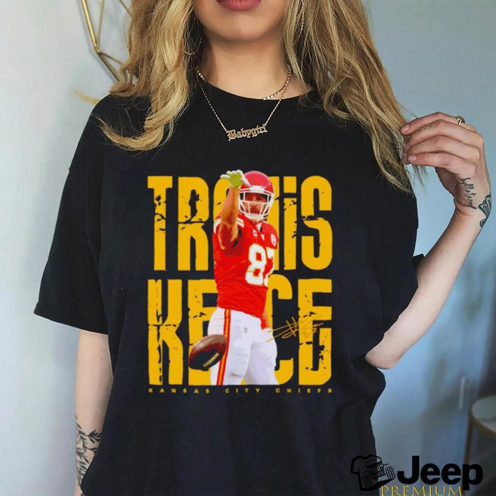 Travis Kelce Signature Kansas City Chiefs Shirt - High-Quality