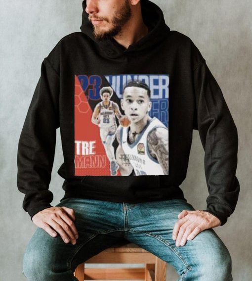 Tre Mann Basketball Design Poster Thunder T Shirt