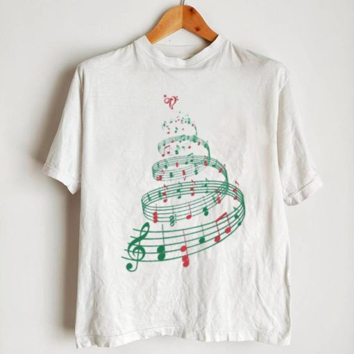 Tree With Music Notes And Heart Christmas shirt