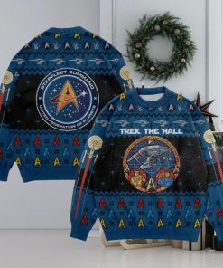 Trek The Hall Starfleet Command United Federation Of Planets Ugly Christmas Sweater